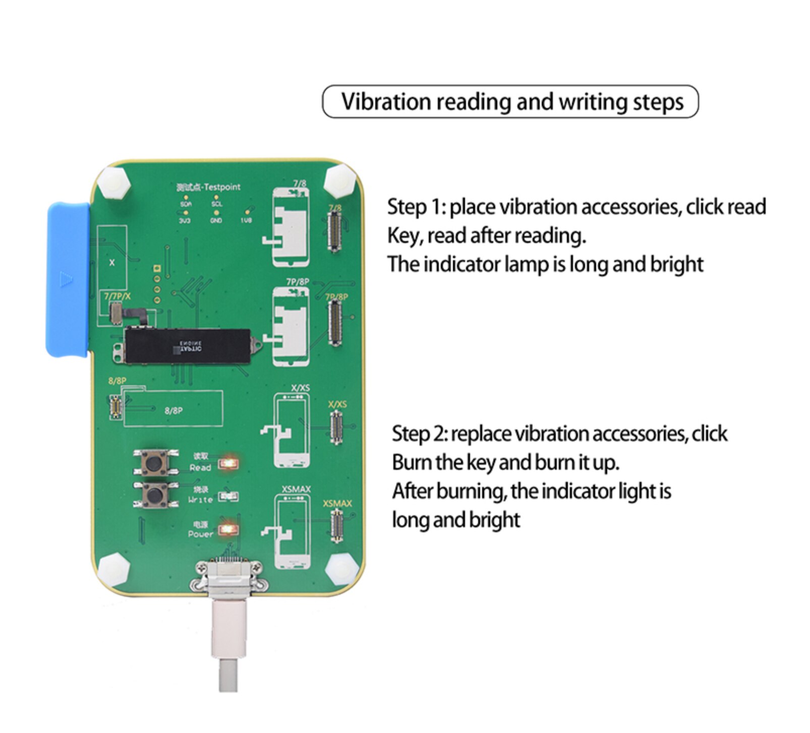 Jc V1 Programmeur Voor Iphone 7 Tot 11 Pro Max Licht Sensor Truetone Vibrator Data Lezen Schrijven Herstel Reparatie