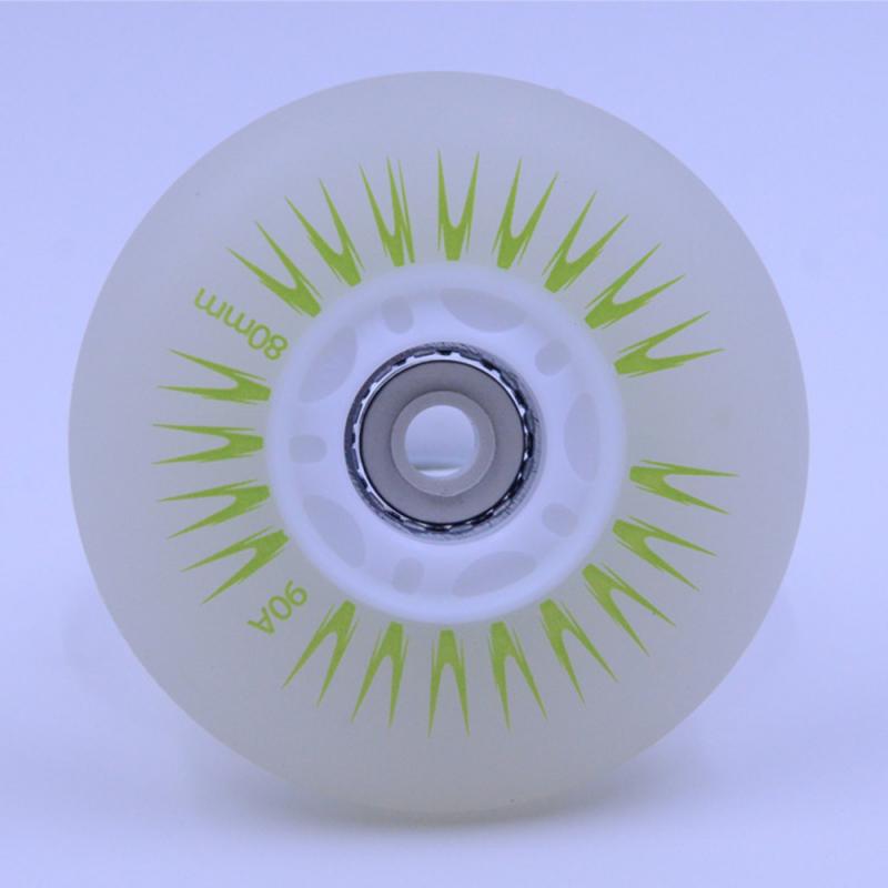 4pcs LED Sliding Flashing Skating Wheel 80mm 90A Inline Roller Skate Wheels Light Make You More Cool In Night Skate