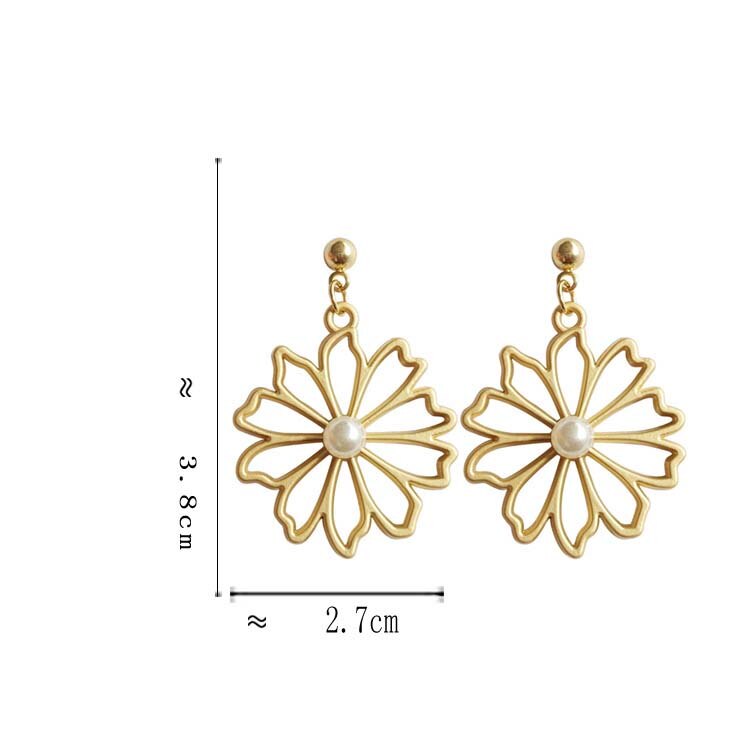temperament dziurawy płatek kwiatu kolczyki klipsy złoty kolor proste duże kwiatowe nausznice dla kobiet bez przekłuwania uszu biżuteria ucha