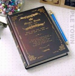 Vintage Deluxe Magic Notebook Reliëf Hardcover A5 Regeerde Papier 128 Vellen multi-use Prive Collectie: A