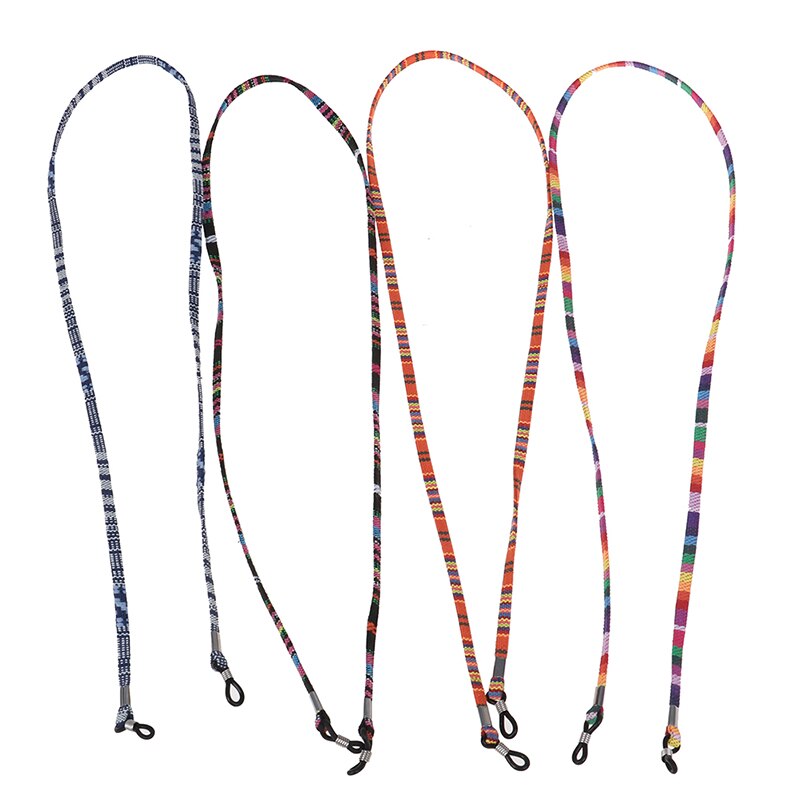 4 stijlen, 75cm etnische stijlen, heren, dames, multi-color brillenkoord, 6mm zonnebrillen, nekkoord, brillenkoordhouder