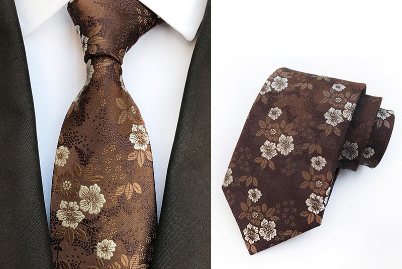 Fabrik 8cm slips blomster blomst jacquard vævet klassiske mænd halsbånd bryllupsfest gravatas brudgom silke slips: Kt276