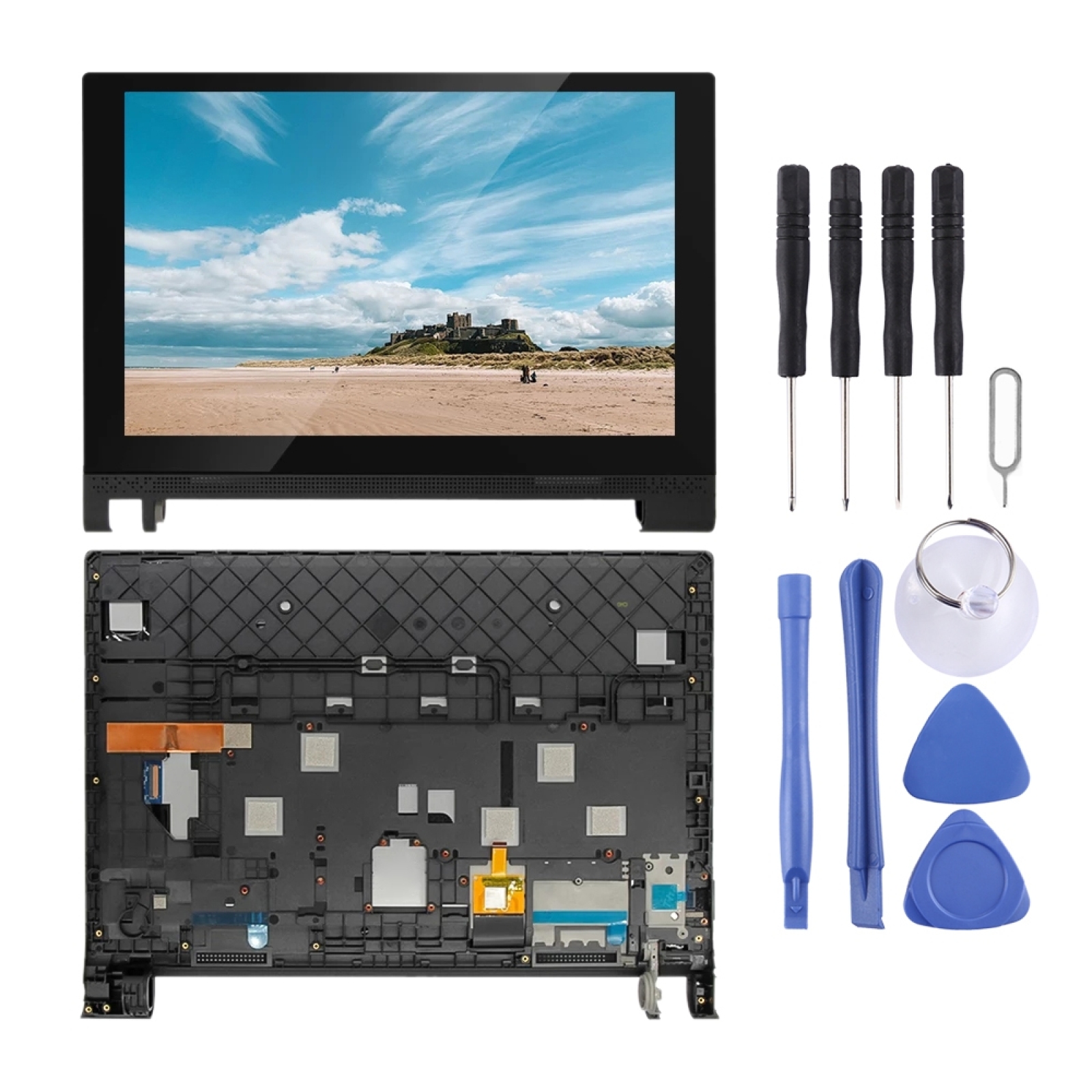 Mobile phone parts OEM LCD Screen for Lenovo YOGA Tab 3 10.1 YT3-X50F YT3-X50 Digitizer Full Assembly With Frame