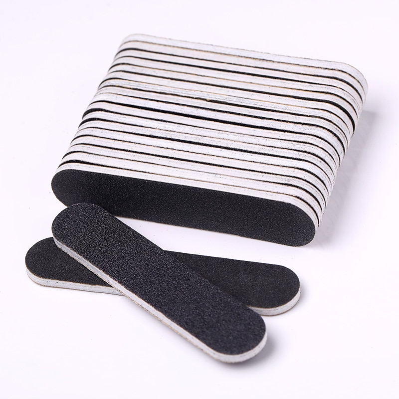 5/10/20/50/100 Pcs Black Mini Nail Files Set Washable Grinding Polishing Sanding Buffer Nail Art Manicuring Tools