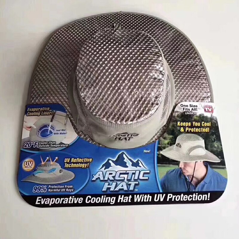 Arctic Hat Cooling Hat With UV Protection As Seen On TV Cooling Hat Ice Hat Wide Brim Cap Outdoor Weather Cooling Hat