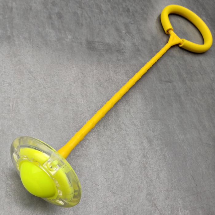 draussen Bein Ball rotierend Ring hüpfen Bälle Fuß Blinkt Überspringen Ball springen Seile Schwingen Sport Ball OutdoorToys Springen tanzen: Gelb