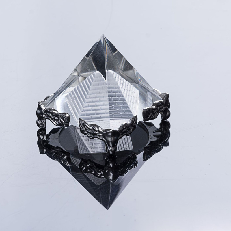 Optical Prism K9 Glass Pyramid Crystal Wedding Triangle Decoration Birthday