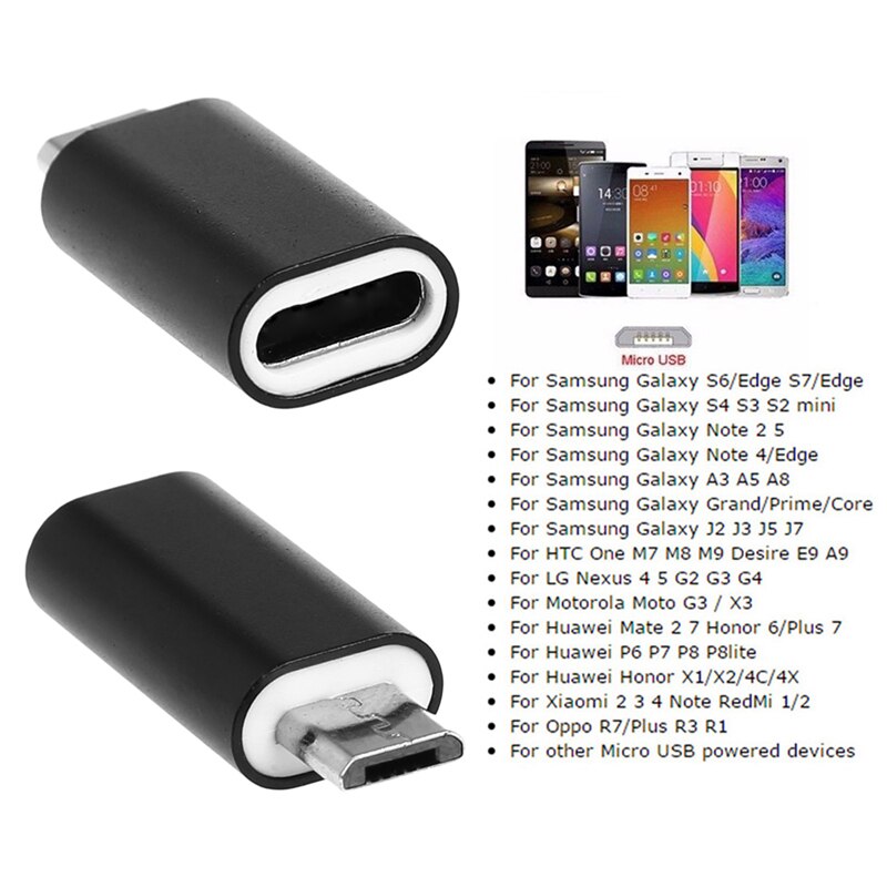 8-Pin Bliksem Female Naar Micro Usb Male Adapter Converter Voor Android Telefoon