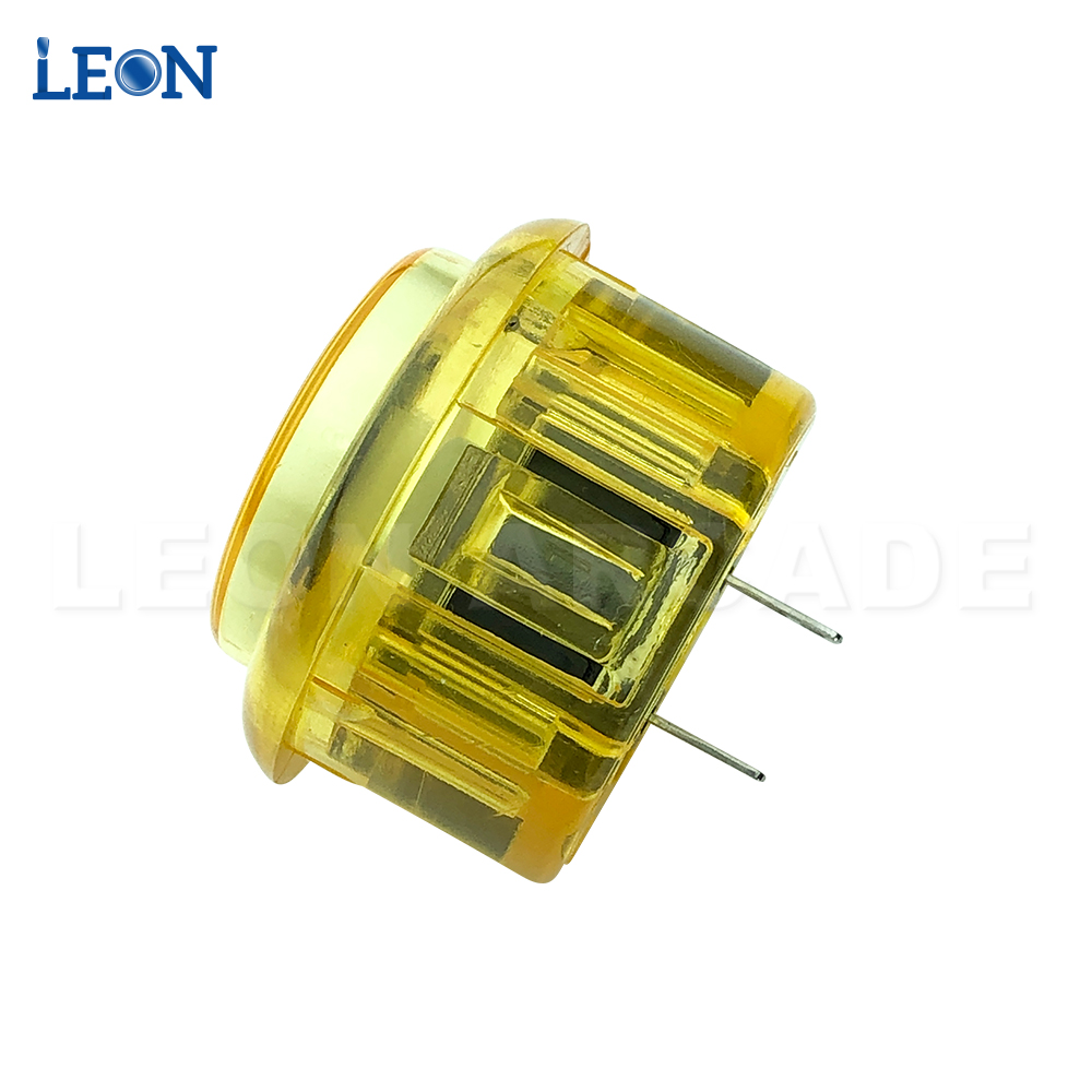 30 Pcs Transparant Arcade Knop Geen Led Arcade 30Mm/24Mm Arcade Kit Voor Arcade Kopie Sanwa 24 OBSF-30 OBSC-30 OBSN-30 Sanwa: 30mm yellow