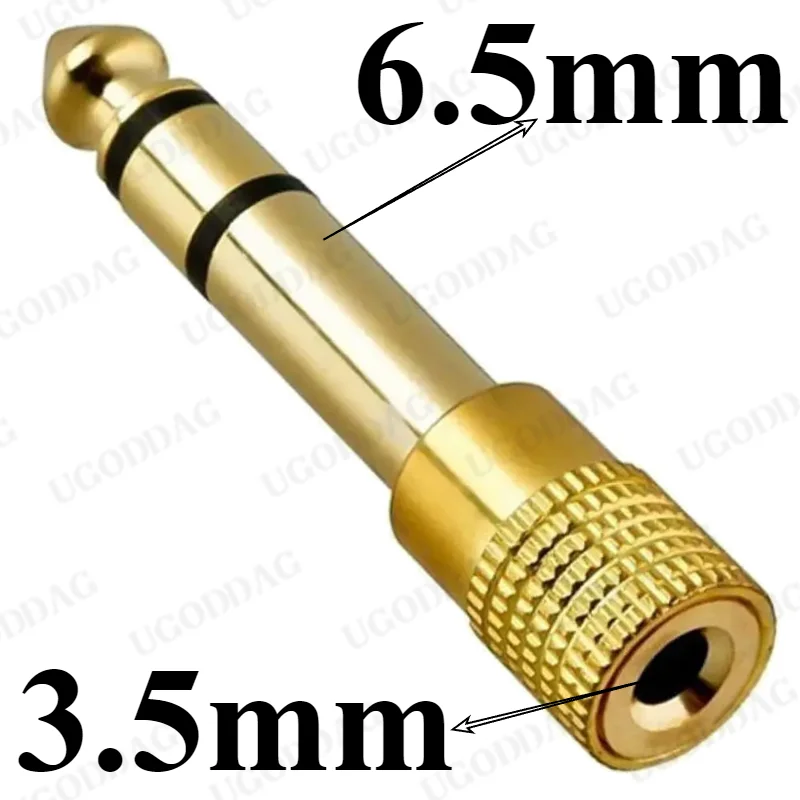 Headphone Audio Adapter Amplifier Jacks 6.5mm Male To 3.5mm Female Adapter Connector Microphone AUX Cable With 6.35 3.5 MM Jack: <=0.5m