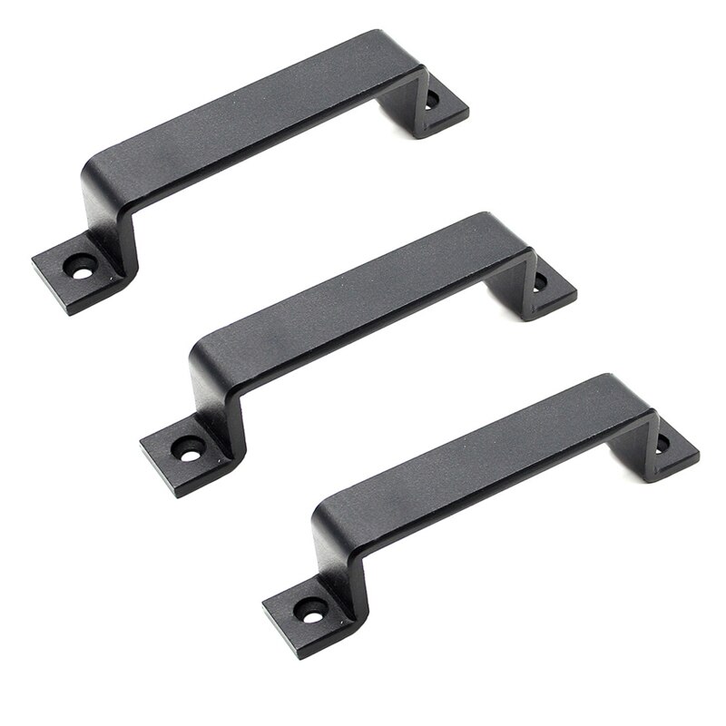 Sliding Barn Door Handle Pull Flush Recessed Wood Door Handle Furniture Hardware For Cabinet Cupboard Interior Door: 3 Pcs