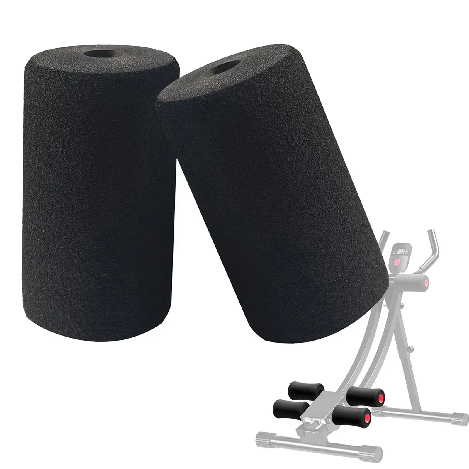 Rodillos de almohadillas de espuma para pies, repuesto para extensión de piernas, banco de pesas, mesa de inversión, gimnasio, ejercicio, piezas de equipos de Fitness, 2 uds.: Beige