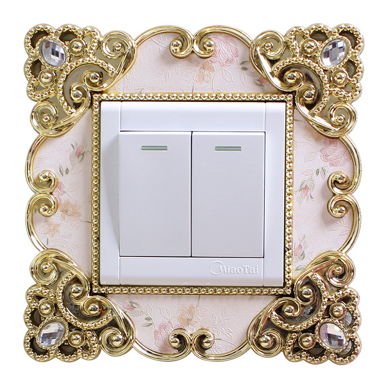 living room bedroom lamp wall socket protection decorative switch sticker wall sticker double switch cover decoration