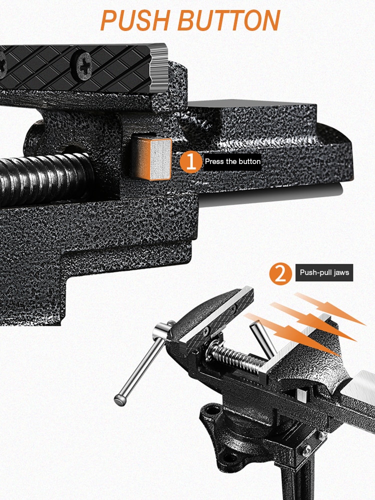 Heavy Table Vise High Carbon Steel Bench Vice 360 Deg Universal Vise Desktop Vise Repair Woodwork Jewelry Making Hand Tool