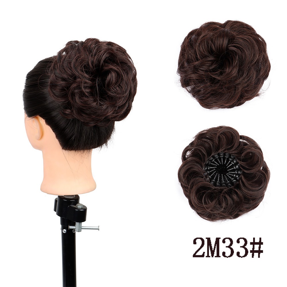 Syntetyczne doczepiane koki robić włosów roztrzepane kręstożek włosy Scrunchies treski syntetyczne Chignon pączek Updo treski dla kobiet: #33