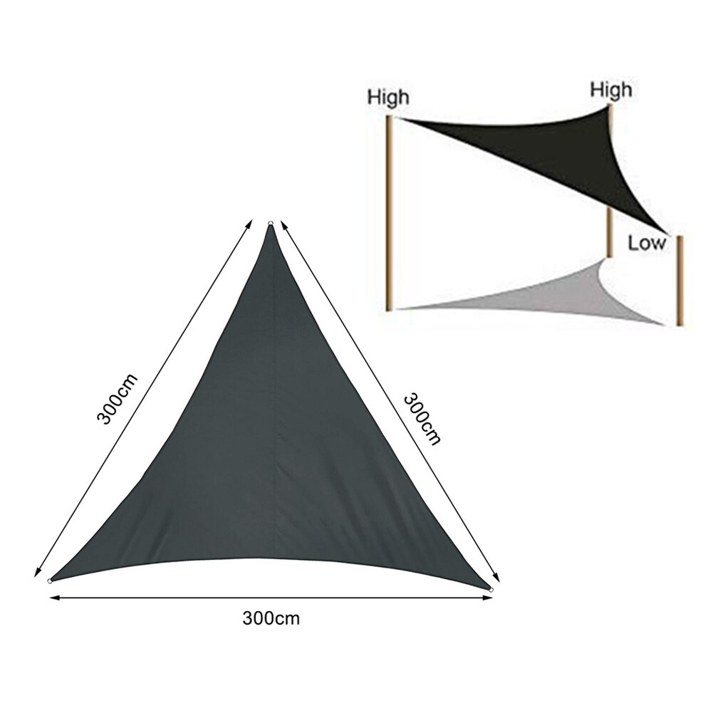 Waterproof Sun Shelter Triangle Sunshade Protection Outdoor Canopy Garden Patio Pool Shade Sail Awning Camping Shade Cloth Large