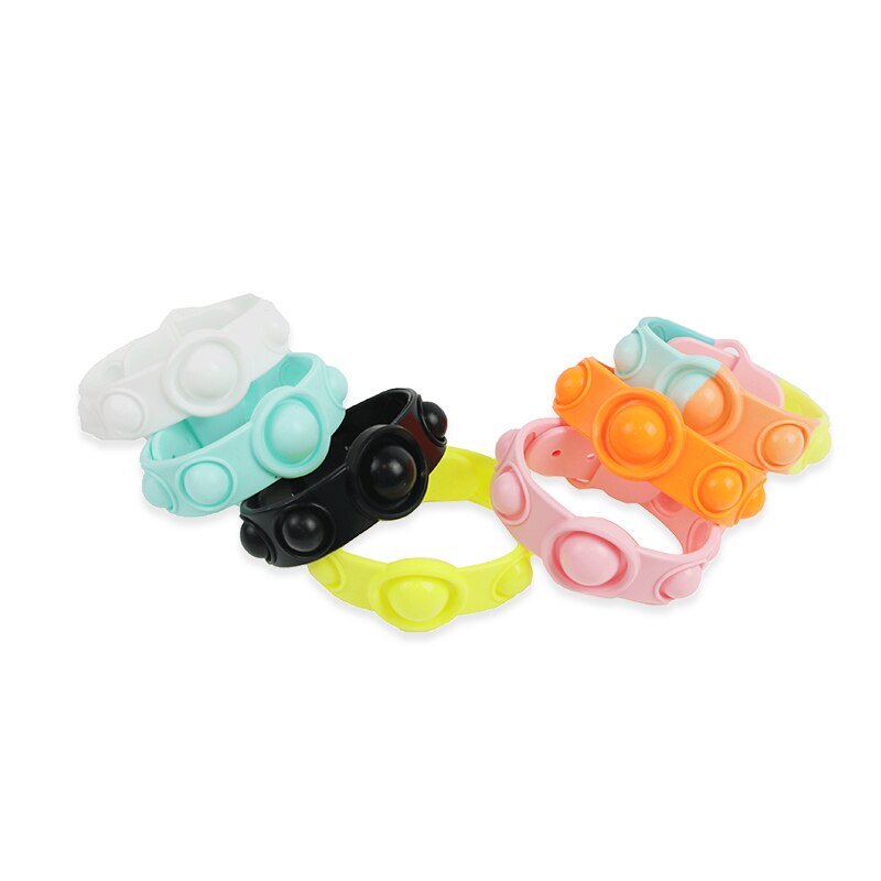 Polsino in Silicone pressa portatile Decom Press ion giocattoli Fidget semplice fossetta braccialetto giocattolo antistress mano pop Figet It giocattolo morbido