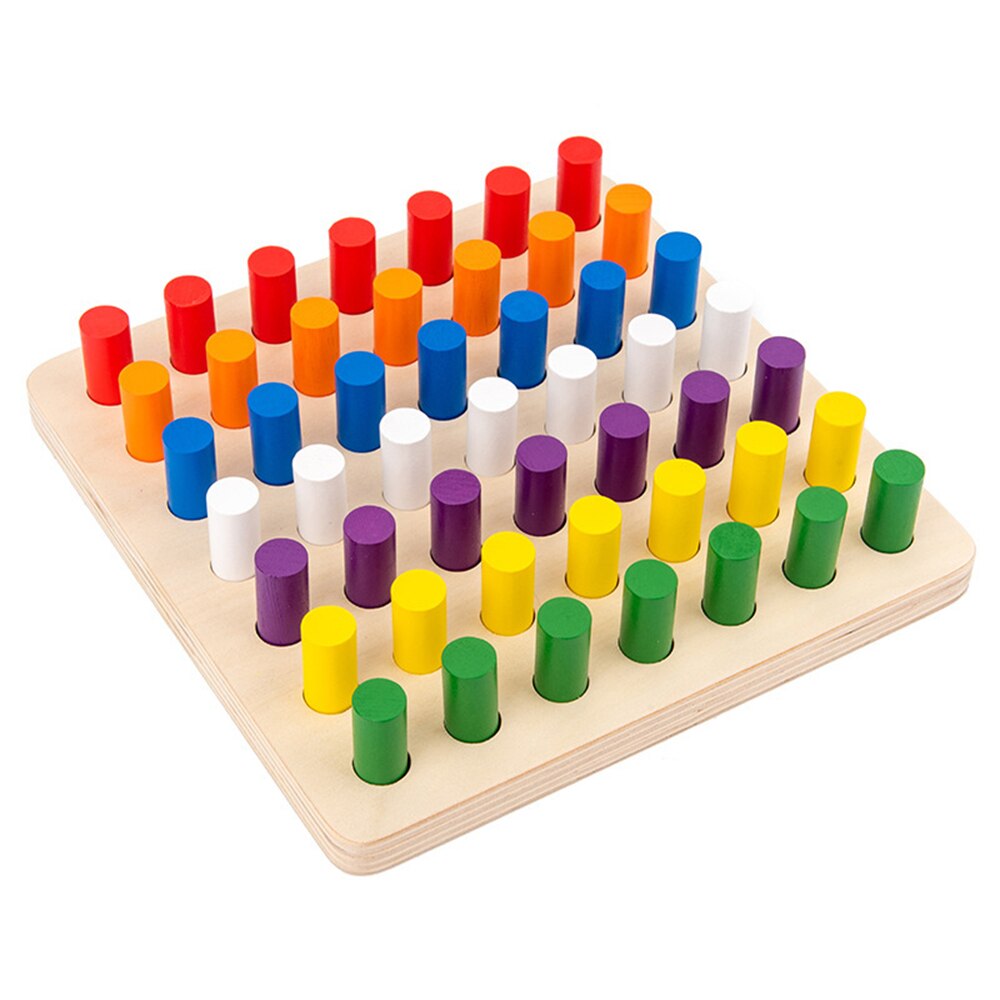 Regenboog Hout Speelgoed Voor Kinderen 3 Jaar Oude Kleur Leren Tellen Aantal Wiskunde Speelgoed Montassori Houten Match Game