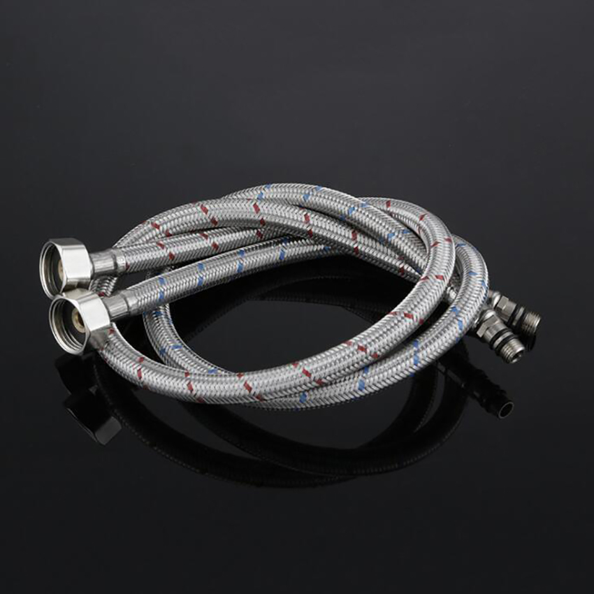 1Pc 60Cm Kraan Connector G1/2 Moer Gevlochten Rvs Supply Slang Connector Koud Warm Mixer Kraan slang Vervanging