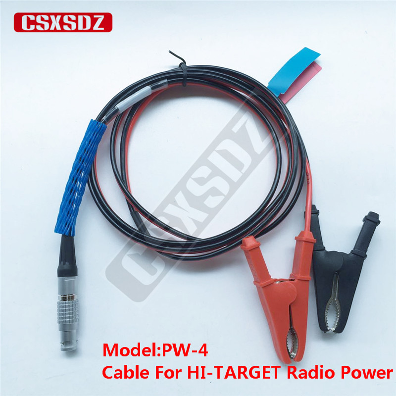 Hi-target V8 V9 V10 V30 V60 V90 iRTK2 H32 GPS RTK Cable de alimentación de Radio externo PW-4 de almacenamiento de batería Cable de alimentación externo