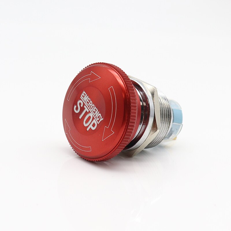 16/19/22mm stainless steel Emergency stop switch Push Button Switch latching 1NO1NC 2NO2NC Car button pin terminal 22JT: Beige / 22MM / 1NO1NC