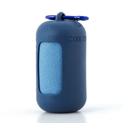 Serviette de sport à refroidissement instantané, serviette à séchage rapide pour les athlètes, en microfibre avec étui en Silicone pour la randonnée, le Camping et les voyages: Deep Blue / 300X800mm