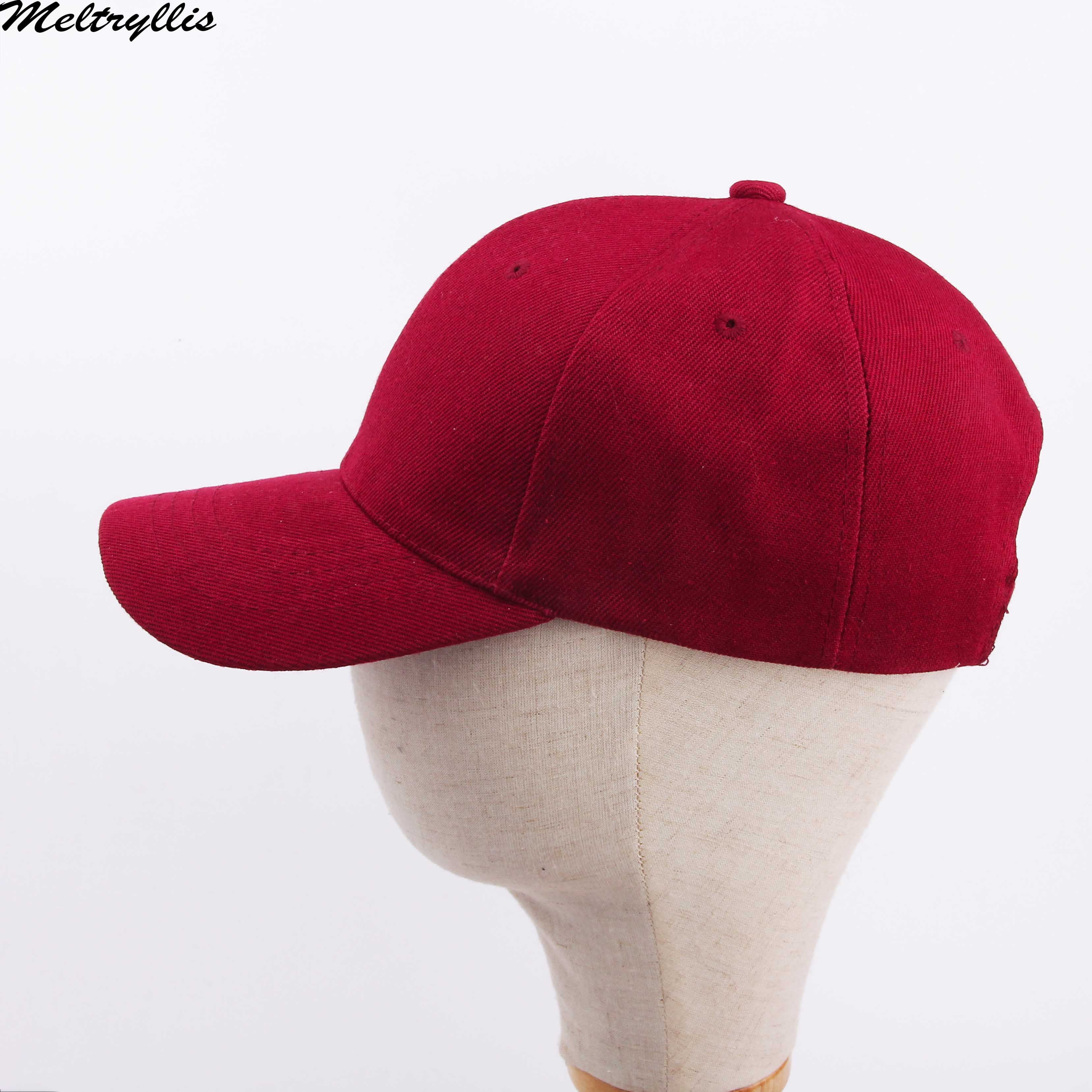 [Meltryllis]-Sombrero de béisbol de algodón de , gorra deportiva para exterior para hombre y mujer, gorra ajustada de verano Hip Hop: Color vino