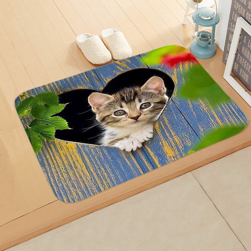 Cartoon Kat Deurmat Anti-Slip Absorberen Water Badmat Badkamer Thuis Keuken Bedroon Floor Mat Entree 40*60cm DD-0100: 4