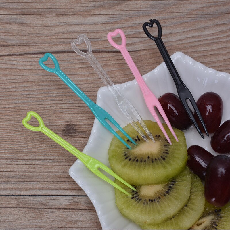 30/50/100 stücke Einweg Obst Gabeln Stick Einzeln Warpped Lebensmittel Forcks Hochzeit Party Weihnachten Für Kunststoff Gabel obst Kuchen