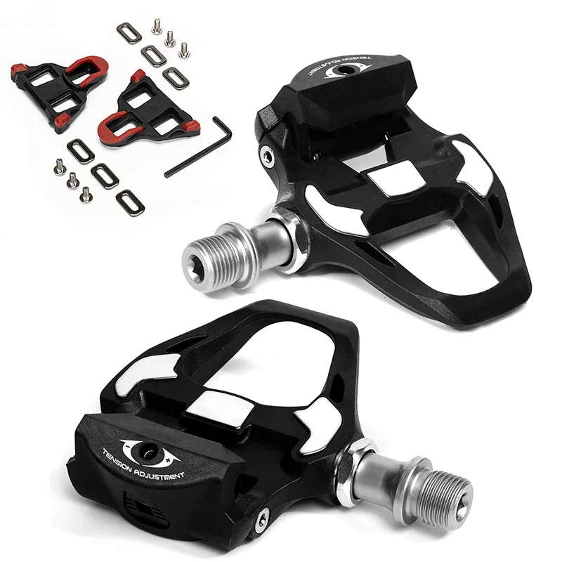 Fit SPD SL System Bicycle Self Locking Lockable Road Bike Pedal PD R8000 Cycling Pedals Bicycle Slipless Pedals for Shimano: Yellow