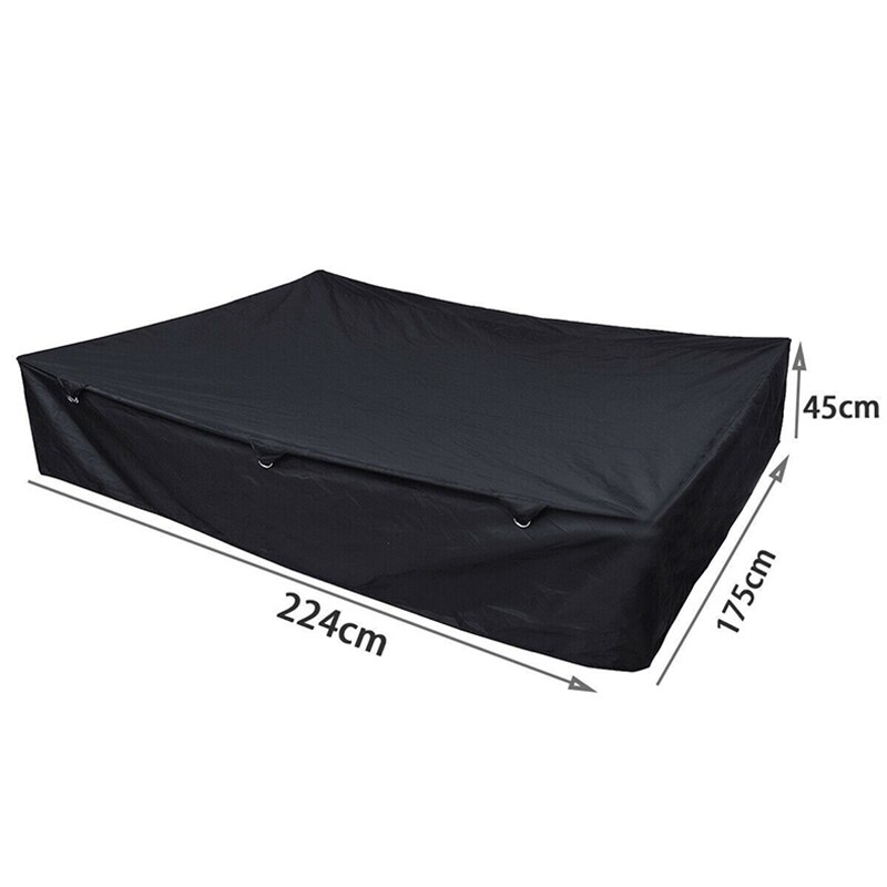 Universal Camper Trailer Cover Heavy Duty Waterproof Travel Camping Camper Shelter Tent Covers Black 224*175*45cm