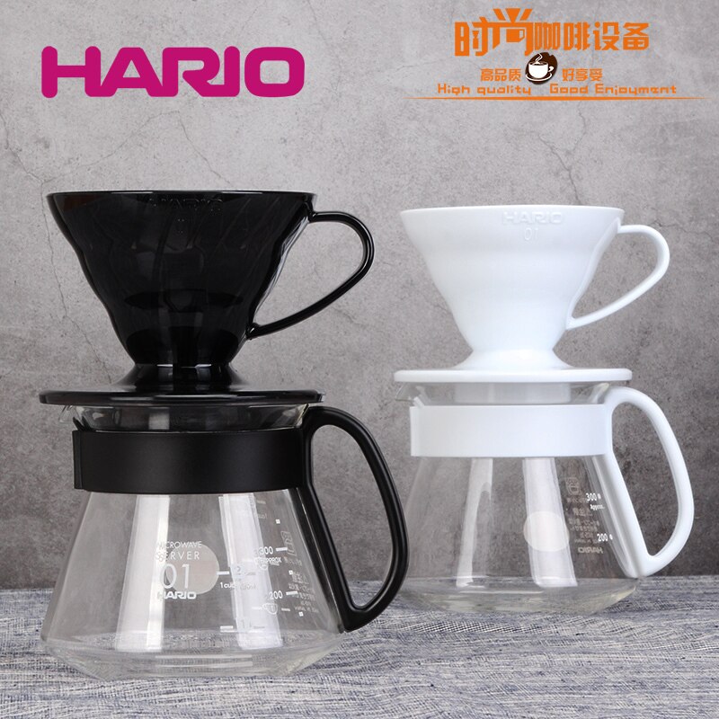 Heat-resistant glass drip filter set V60 series hand-made coffee set resin filter cup VDSP