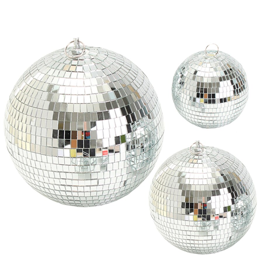 Thrisdar Dia20CM 25CM 30CM Rotating Reflection Glass Mirror Disco Ball Home Party Wedding Disco Mirror Ball Stage Light