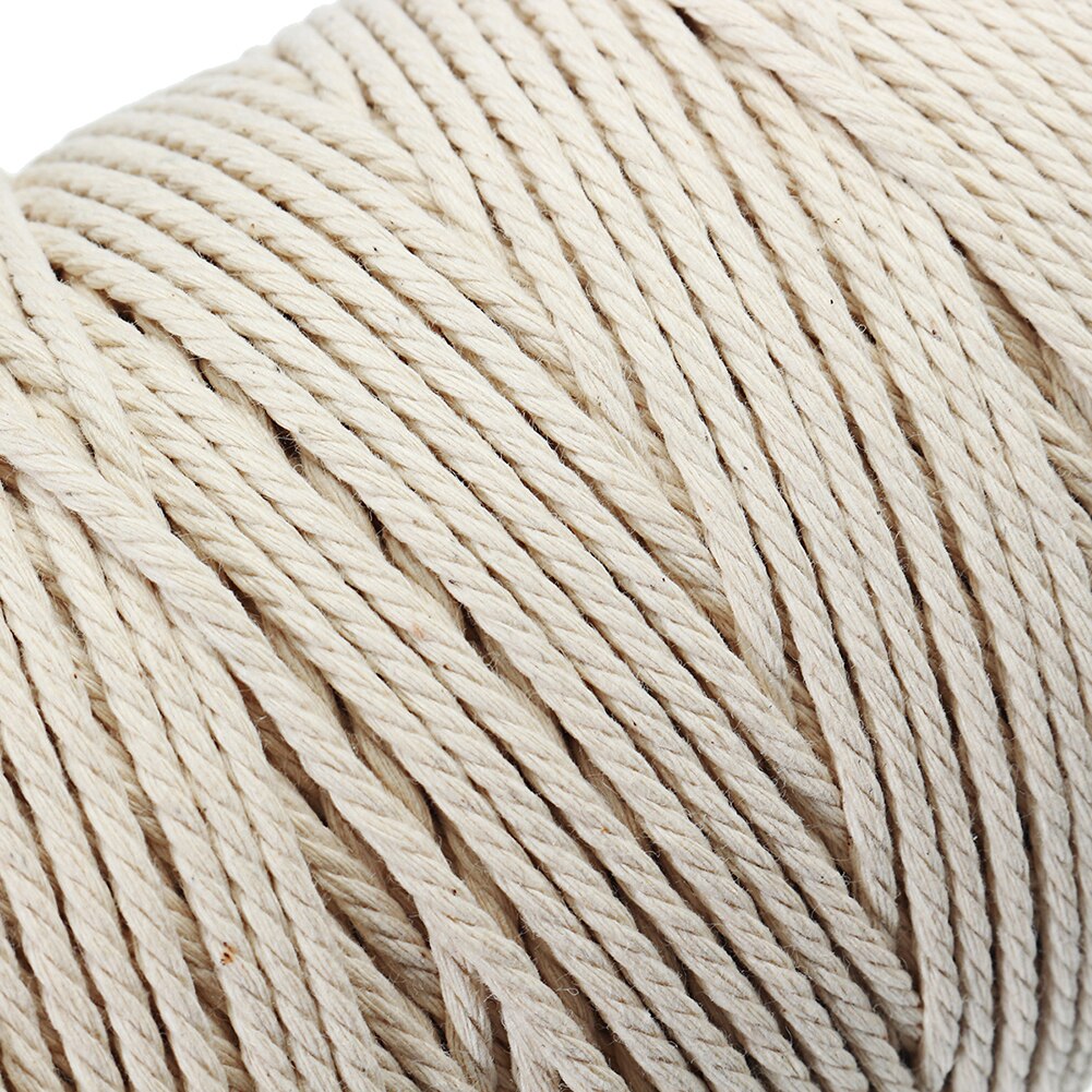 1Roll Macrame Koord Touw Twisted String Katoenen Koord Voor Handgemaakte Natuurlijke Beige Macramé Touw Diy Woonaccessoires 2Mm 3Mm 4Mm 6Mm
