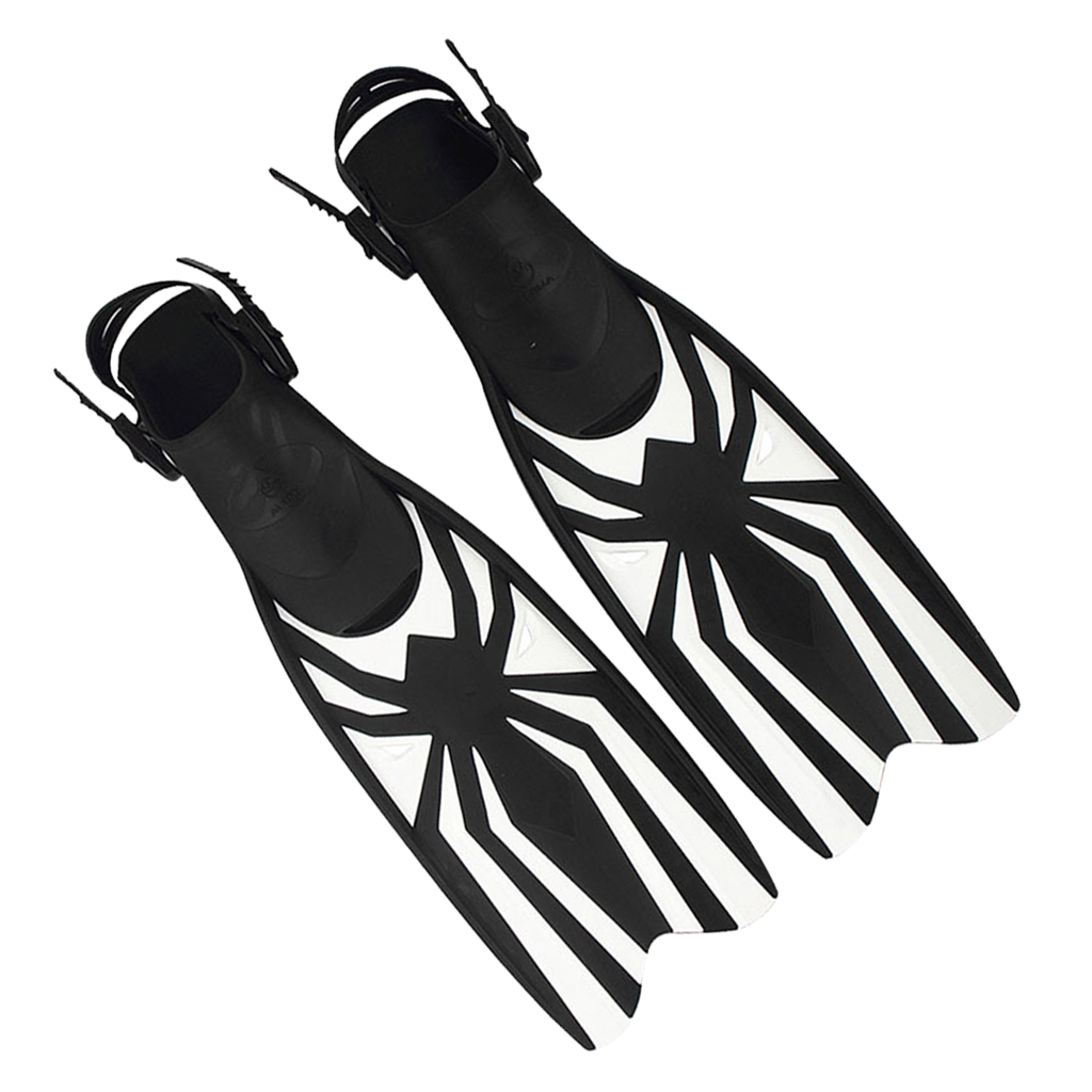 Open-Heel Freediving Fin Spearfishing Scuba Diving Fins Flippers Snorkeling Equipment Gear: S-M 