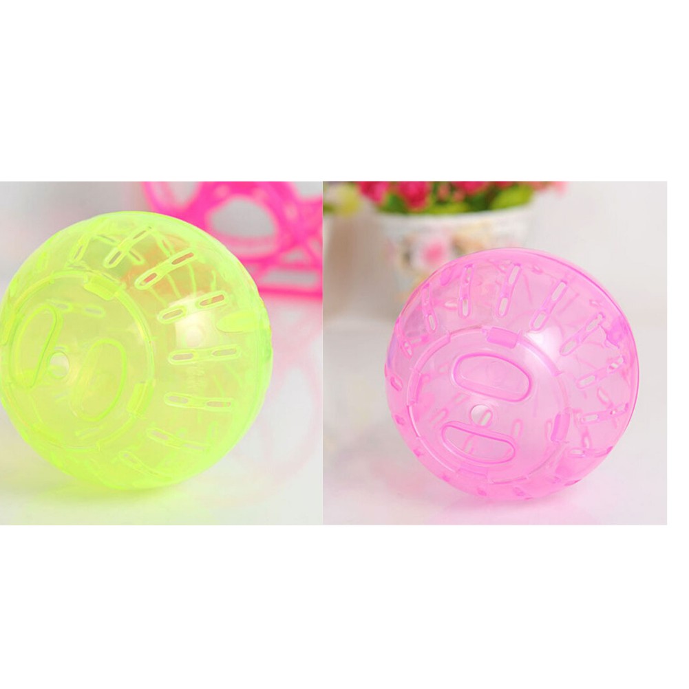 1pc hamster bold rotte legetøj kæledyr chinchilla bold hamster gerbil rotte jogging motion boldbur mini-trav legetøj hamster produkter: Gul og rød