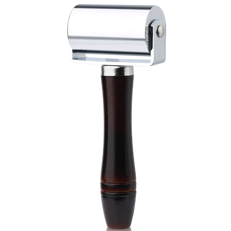 LMDZ Leather Crimping Tool Press Edge Roller Wooden Handle Roller Leather Tool Glue Laminating Tool Smoother Steel Iron Roller: B2