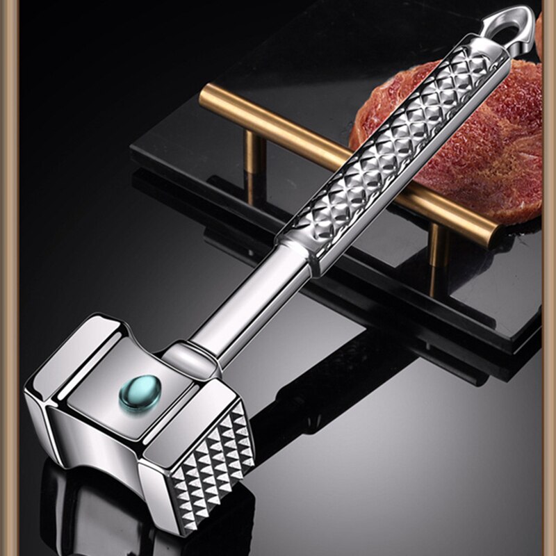 1Pcs Keuken Gadgets Multifunctionele Vlees Hamer Twee Kanten Losse Vleesvermalsers Draagbare Steak Varkensvlees Gereedschap 304 Roestvrij Staal