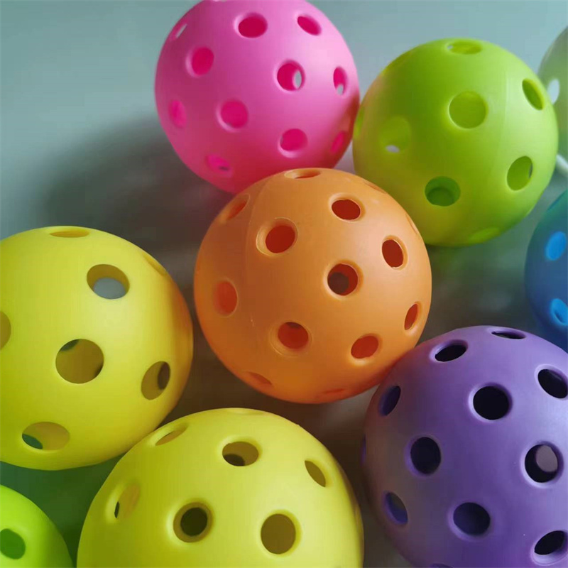 6 uds Pickleball 40 agujeros 74mm pelotas de Pickleball coloridas para exteriores pelota de paleta de entrenamiento y competición duradera para práctica de competición