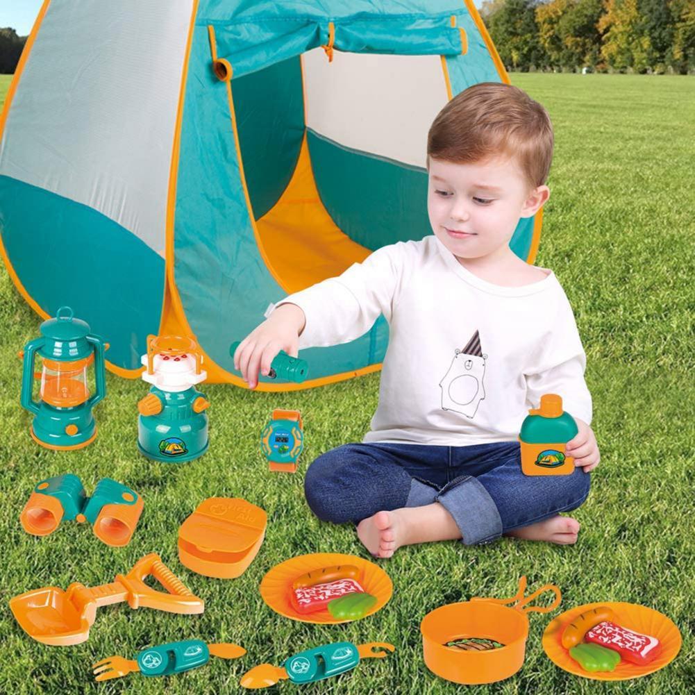 Camping Toy Realistic Early Education Plastic Outdoor Parent-Child Interactive Game Toys Camping Tools Set for Kids