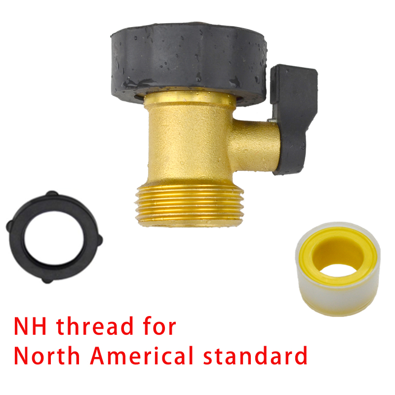Garden Hose Splitter Heavy Duty Connector Brass Garden Hose Adapter Hose Bib Splitter Water Hose Splitter Hose Spigot Connectors: Brown