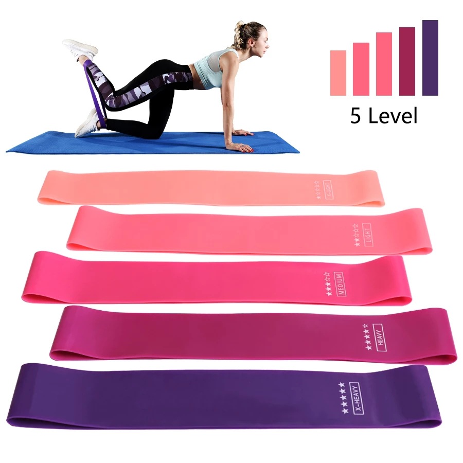 Fitness Training Chewing Gum Sports Gym Resistance Band Pilates Exercise Rubber Mini Belt Crossfit Training Equipment Yoga Belt