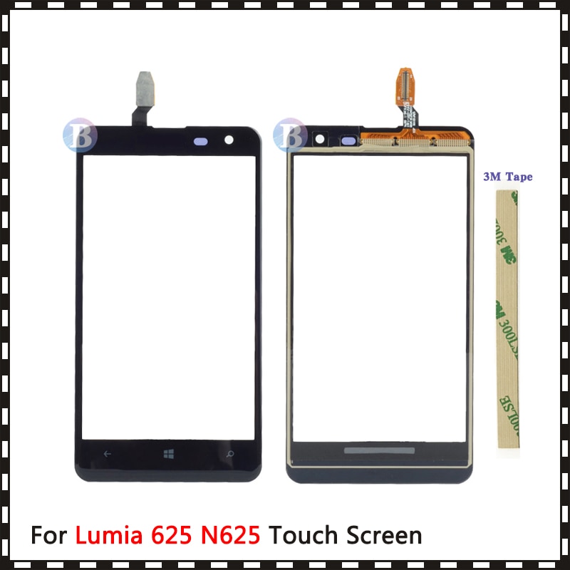 4.7 &quot;Voor Nokia Lumia 625 N625 Touch Screen Digitizer Sensor Outer Glas Lens Panel Black