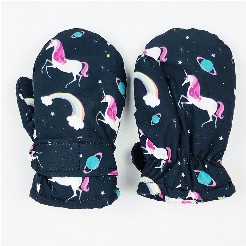 1 par crianças inverno quente luvas de esqui snowboard luvas de neve crianças à prova dwaterproof água ciclismo esqui esporte engrossar luvas de veludo: A(3-4T)