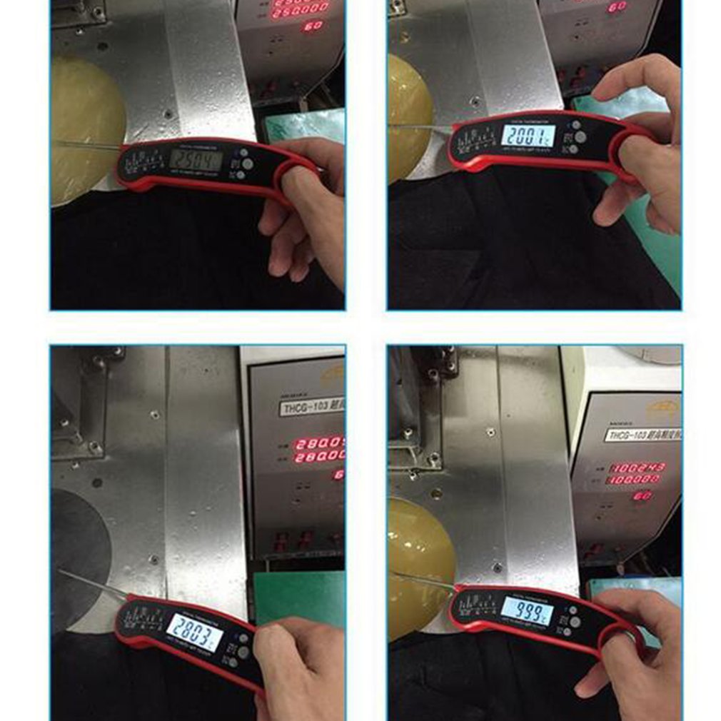 Digital Food Barbecue Thermometer Meat Thermometers Waterproof Instant Read Thermometer with Calibration Backlight