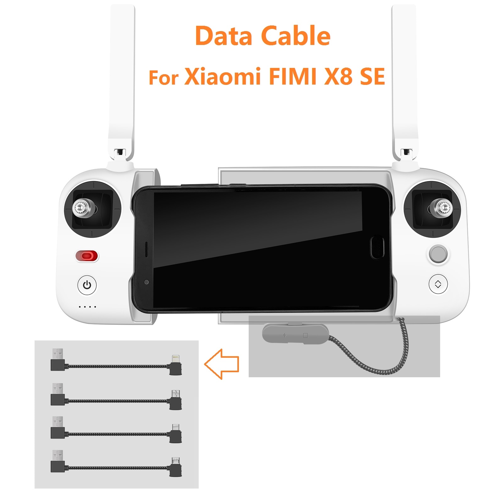 Data Kabel Voor Xiaomi FIMI X8 SE USB Aangesloten Opladen Lijn Controller IOS Android Type-C Data Kabel Voor xiaomi FIMI X8 SE Camera Drone Accessoires