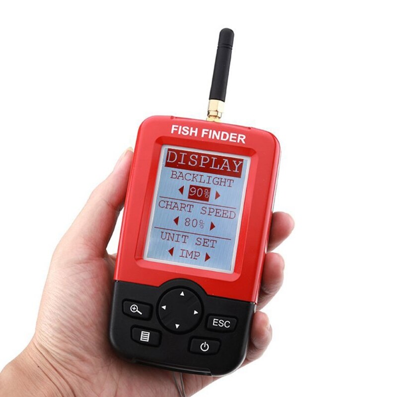 Smart Portable Fish Finder 100M Wireless Sonar Sensor Sounder LCD Fishfinder