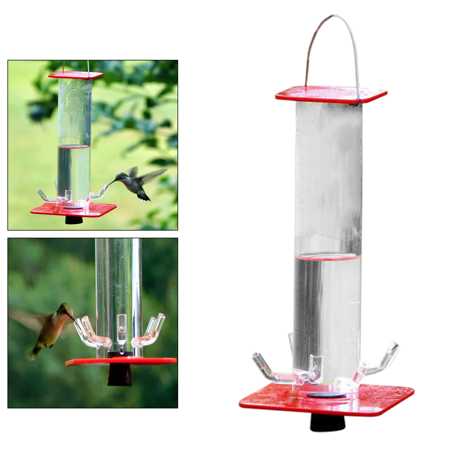 Hummingbird Feeder Hanging Outside, Hummingbird Feeding Station with Hanging Hook , 5 Feeding Ports for Outdoors