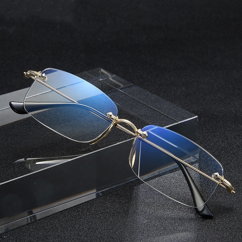 Ultralight Rimless Reading Glasses Anti Blue Light Radiation Computer Presbyopia Readers Spectacleso Reader Kulary 1.0 To 4.0