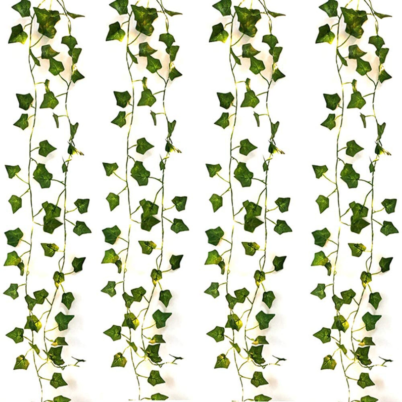 20 led kunstplanten lichtsnoer met groene bladeren, klimop, lichtsnoer met esdoornbladeren, lampenslinger, diy hangende verlichting  #t5p: C